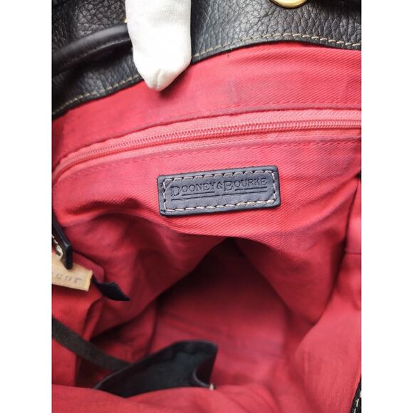 Dooney & Bourke Black Pebbled Leather Drawstring Shoulder Bag - Picture 13 of 16